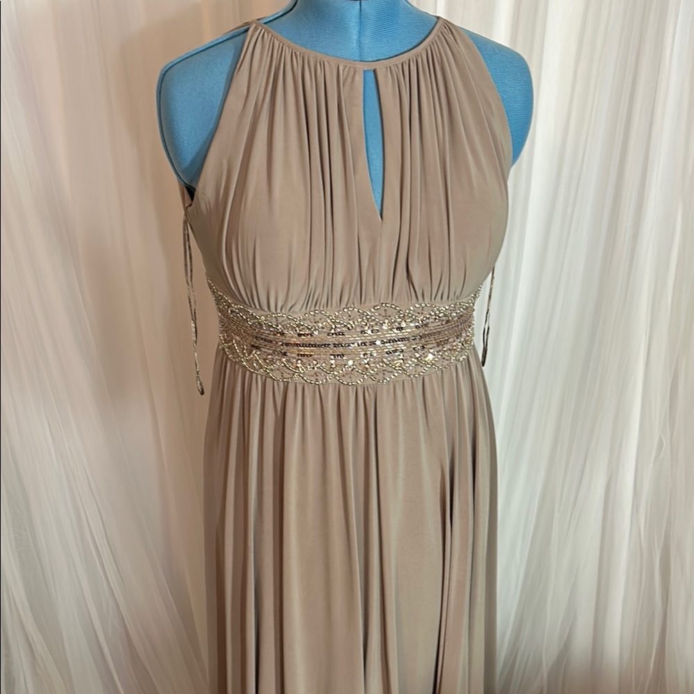 Kathy Roberts Elegant Tan Evening Gown